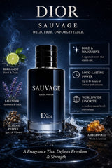 Dior Sauvage Eau de Parfum for Men – Intense & Sophisticated Fragrance | Long-Lasting Men's Cologne
