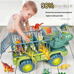 Large Engineering Vehicle Dinosaur Children's Toy Car Set