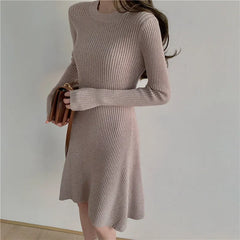 Long Sleeve French Base Dress Women