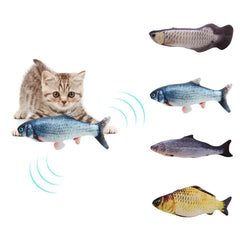 Electric Funny Cat Simulation Fish Beating Usb Jumping