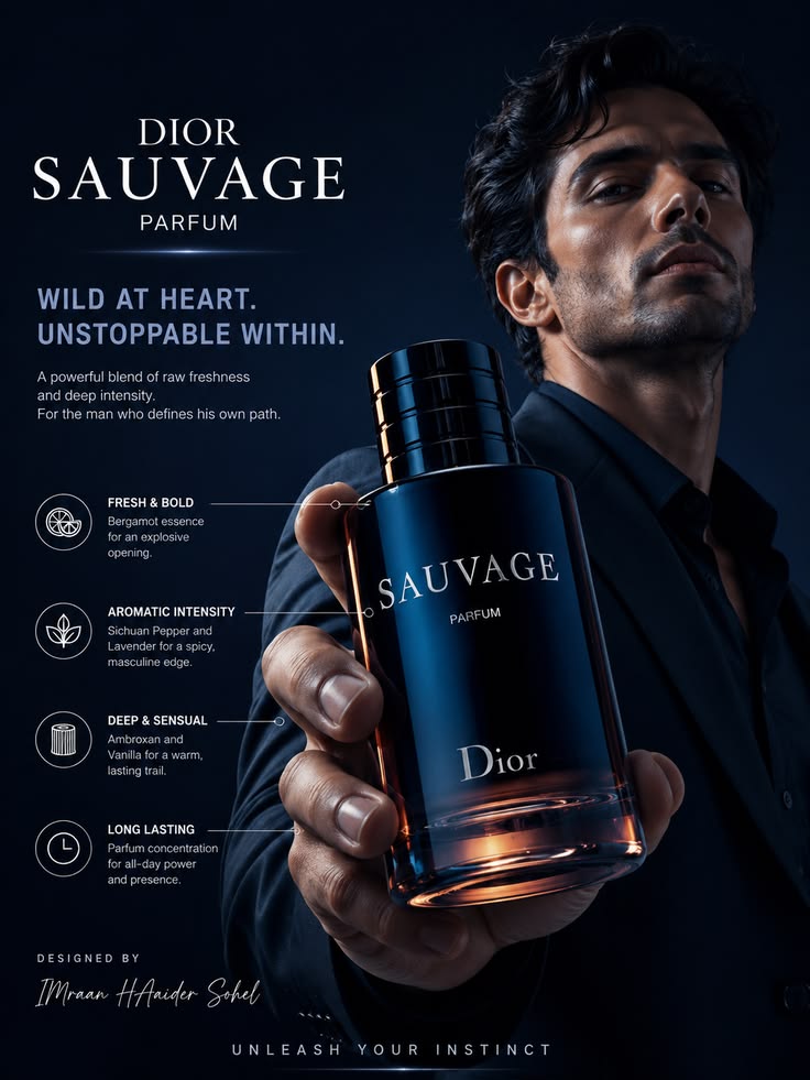 Dior Sauvage Eau de Toilette for Men – Fresh & Woody Fragrance | Long-Lasting Men's Cologne | 100 ML