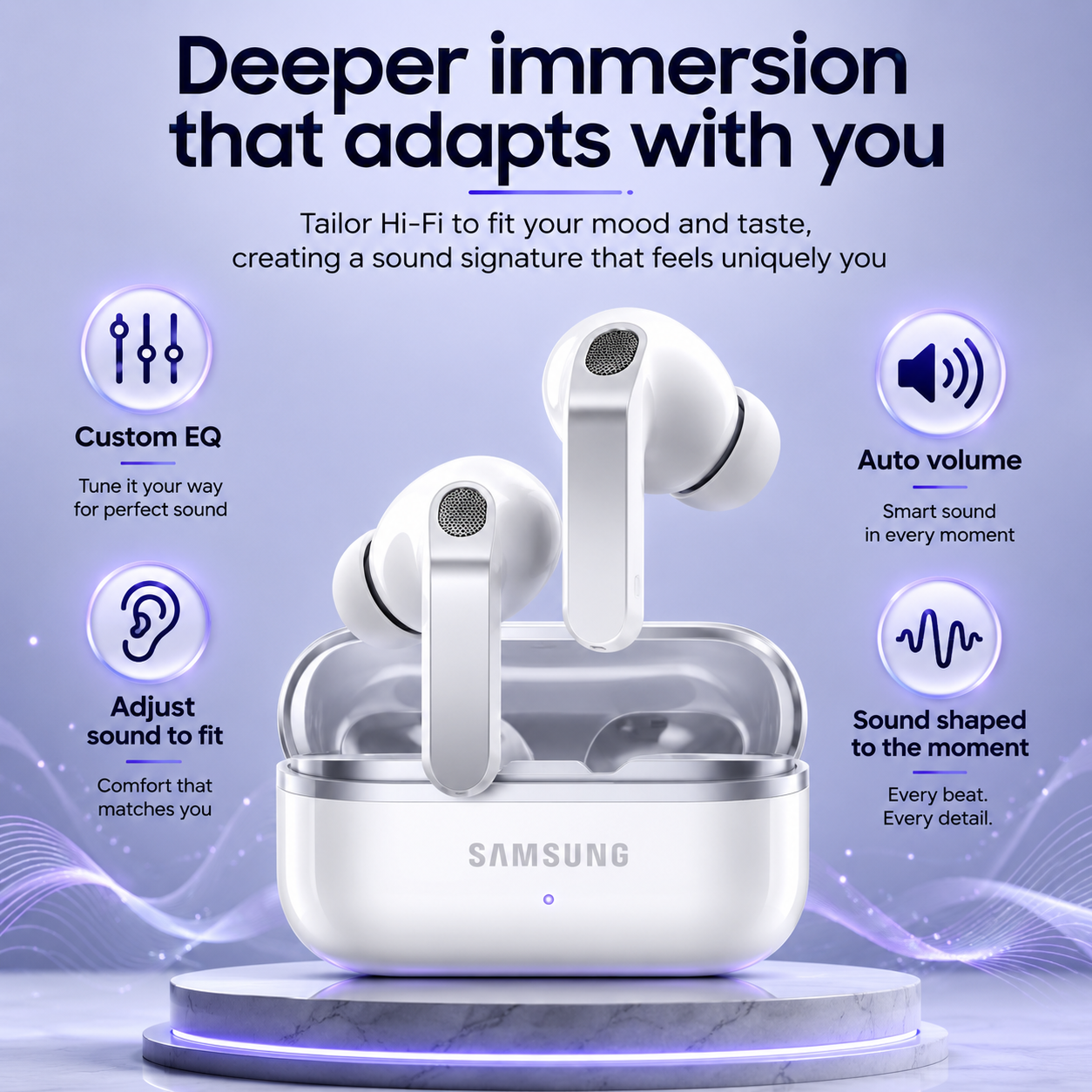 Original Samsung Galaxy Buds4 Pro SM-R640N Wireless Earbud