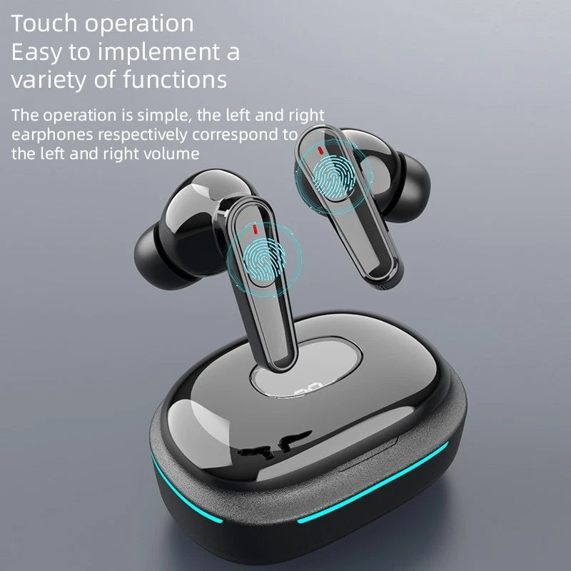 TWS Bluetooth Wireless Earbuds with Dual Mic ENC Noise Cancellation for Android & iPhone