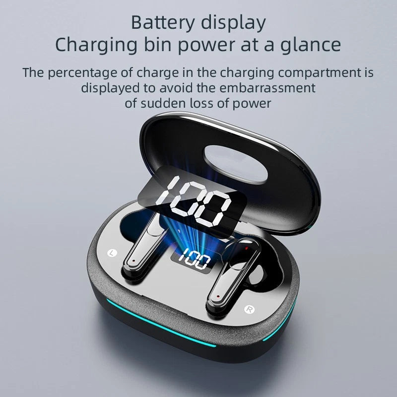TWS Bluetooth Wireless Earbuds with Dual Mic ENC Noise Cancellation for Android & iPhone